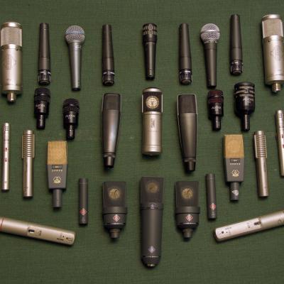 Microphones, Neumann, Brauner, AKG, Royer, sennheiser